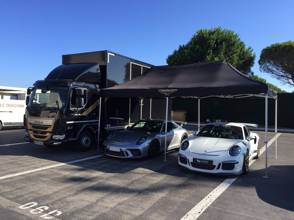 Camion Transport de Porsche 911 GT3 RS + 911 GT3 - transport 2 voitures